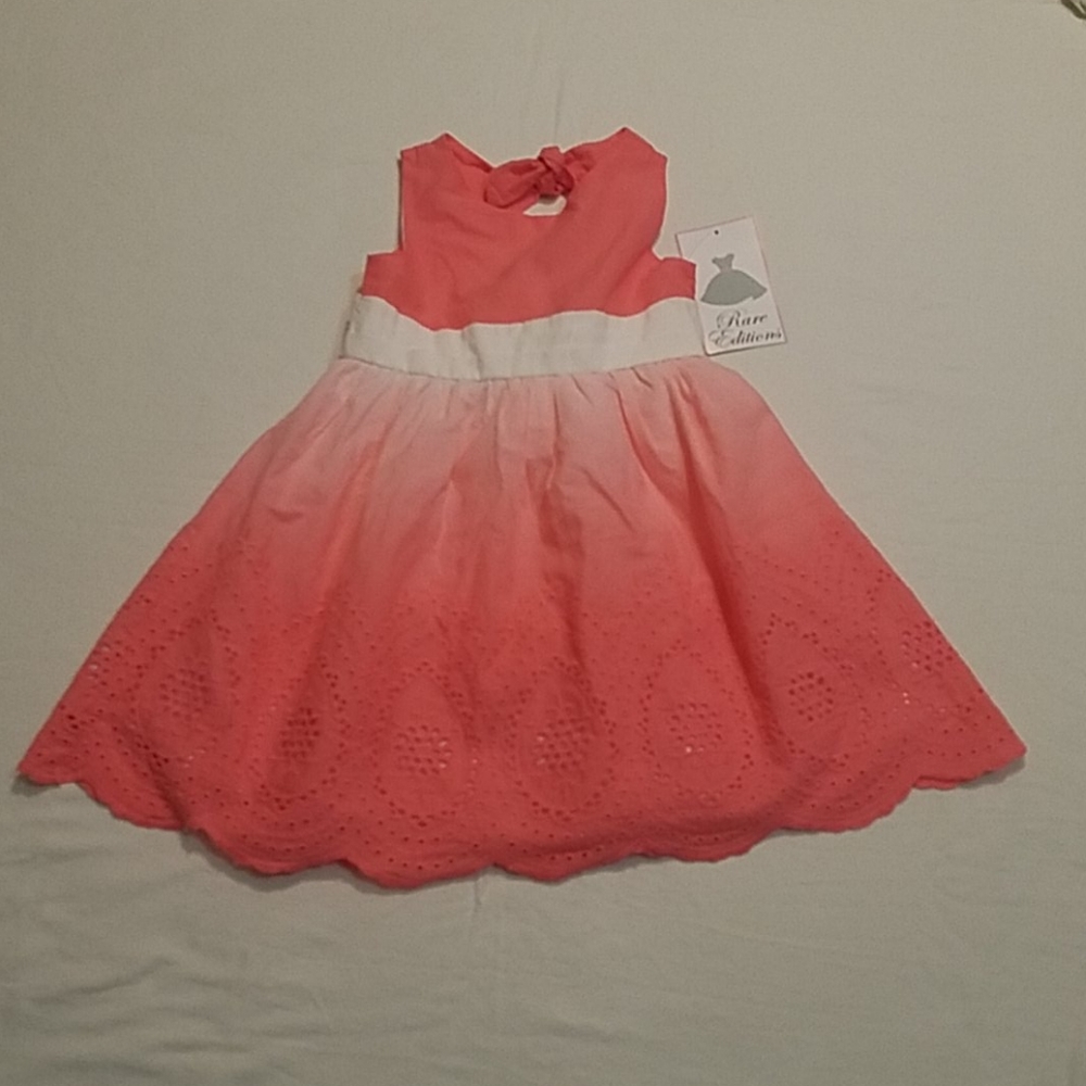Rare Editions Dress Coral Ombré 3T/3 Toddler